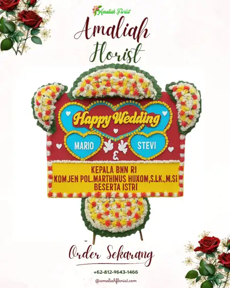 Papan Bunga Pernikahan Kaligending